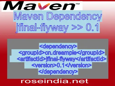 Maven dependency of jfinal-flyway version 0.1