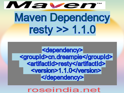 Maven dependency of resty version 1.1.0