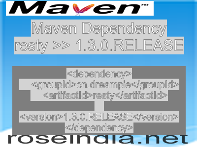 Maven dependency of resty version 1.3.0.RELEASE