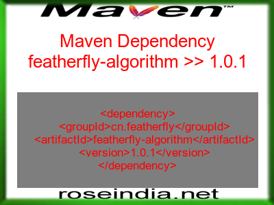 Maven dependency of featherfly-algorithm version 1.0.1