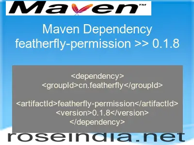 Maven dependency of featherfly-permission version 0.1.8