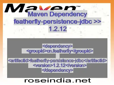 Maven dependency of featherfly-persistence-jdbc version 1.2.12