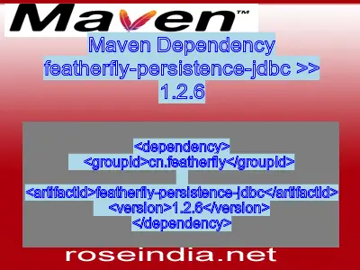 Maven dependency of featherfly-persistence-jdbc version 1.2.6