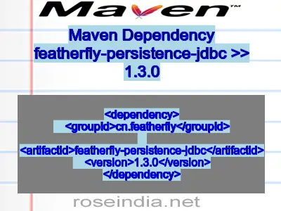 Maven dependency of featherfly-persistence-jdbc version 1.3.0