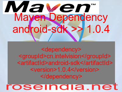 Maven dependency of android-sdk version 1.0.4