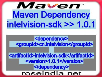 Maven dependency of intelvision-sdk version 1.0.1