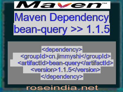 Maven dependency of bean-query version 1.1.5