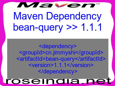 Maven dependency of bean-query version 1.1.1