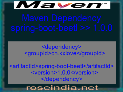 Maven dependency of spring-boot-beetl version 1.0.0