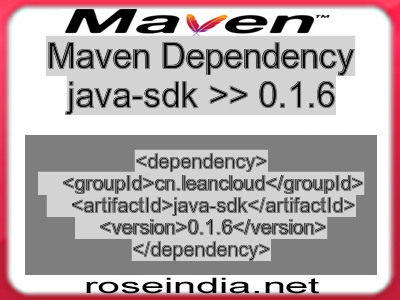Maven dependency of java-sdk version 0.1.6