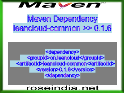 Maven dependency of leancloud-common version 0.1.6
