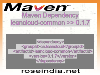 Maven dependency of leancloud-common version 0.1.7