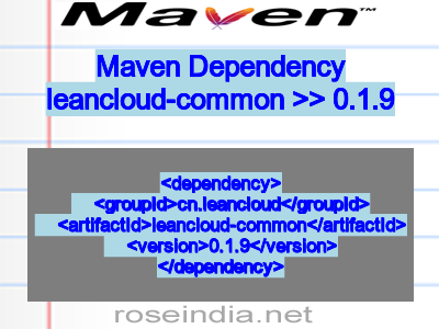 Maven dependency of leancloud-common version 0.1.9