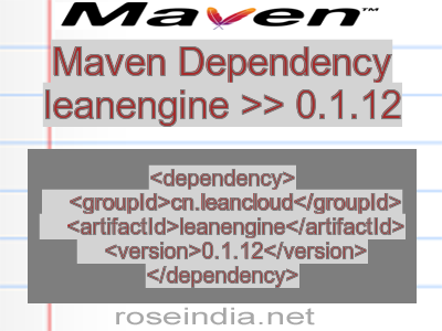 Maven dependency of leanengine version 0.1.12