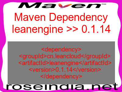 Maven dependency of leanengine version 0.1.14