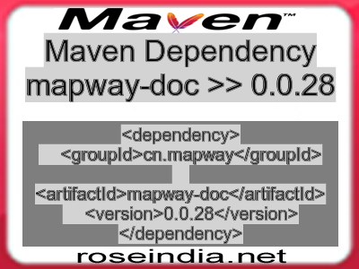 Maven dependency of mapway-doc version 0.0.28