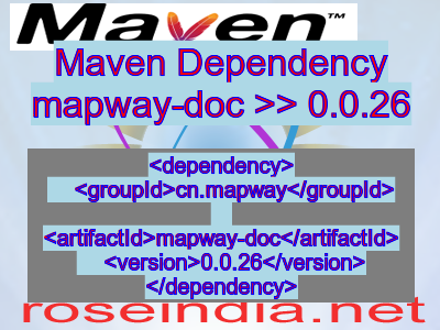 Maven dependency of mapway-doc version 0.0.26