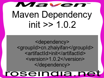 Maven dependency of init version 1.0.2