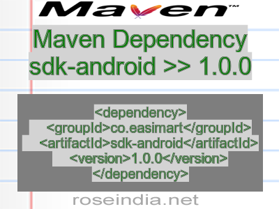 Maven dependency of sdk-android version 1.0.0