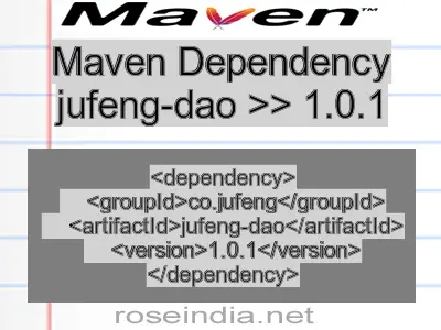 Maven dependency of jufeng-dao version 1.0.1