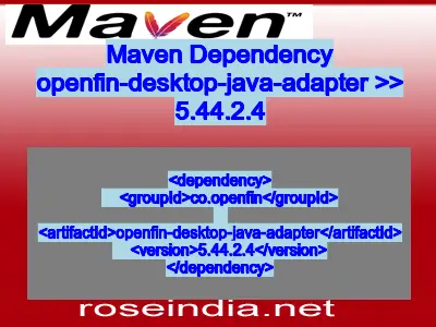 Maven dependency of openfin-desktop-java-adapter version 5.44.2.4