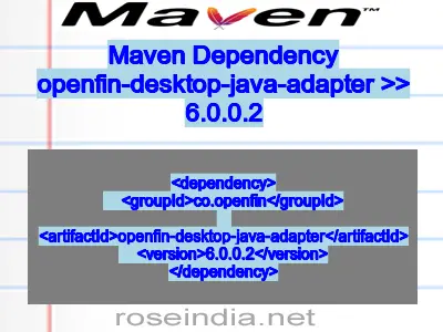 Maven dependency of openfin-desktop-java-adapter version 6.0.0.2
