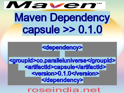 Maven dependency of capsule version 0.1.0