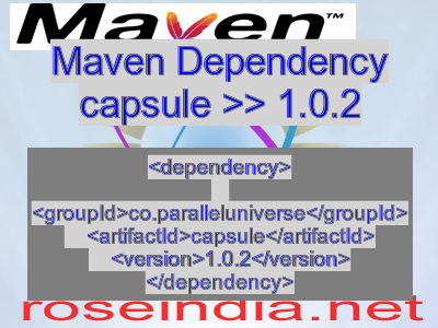 Maven dependency of capsule version 1.0.2