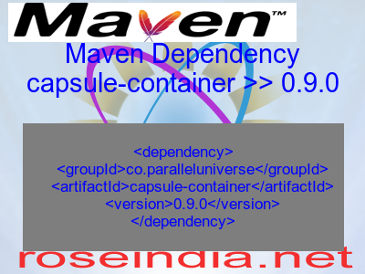Maven dependency of capsule-container version 0.9.0