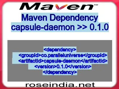 Maven dependency of capsule-daemon version 0.1.0