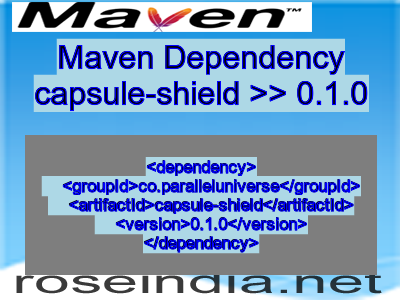 Maven dependency of capsule-shield version 0.1.0