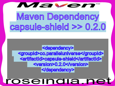 Maven dependency of capsule-shield version 0.2.0