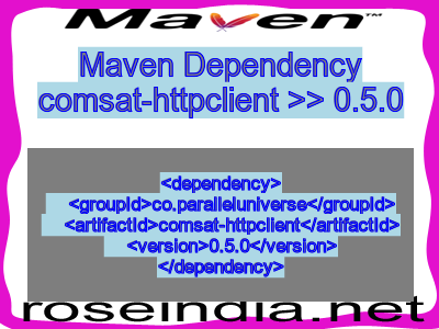 Maven dependency of comsat-httpclient version 0.5.0