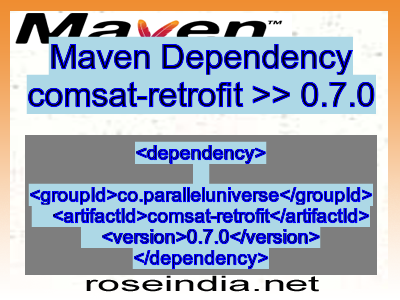 Maven dependency of comsat-retrofit version 0.7.0