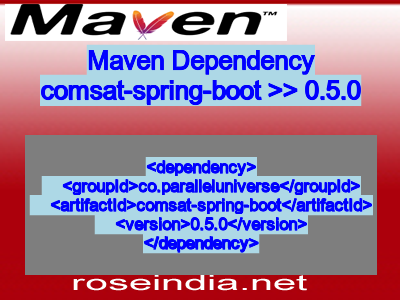 Maven dependency of comsat-spring-boot version 0.5.0