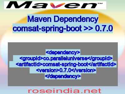 Maven dependency of comsat-spring-boot version 0.7.0