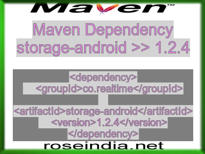 Maven dependency of storage-android version 1.2.4