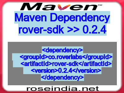 Maven dependency of rover-sdk version 0.2.4
