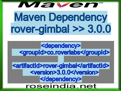 Maven dependency of rover-gimbal version 3.0.0