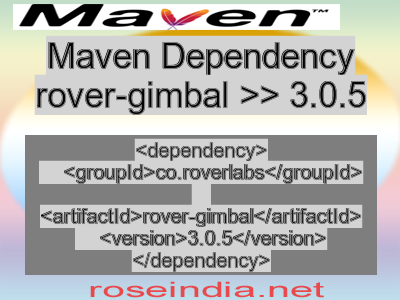 Maven dependency of rover-gimbal version 3.0.5