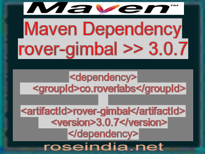 Maven dependency of rover-gimbal version 3.0.7