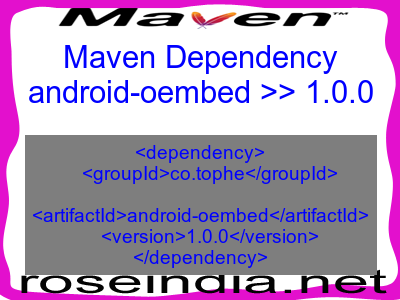 Maven dependency of android-oembed version 1.0.0