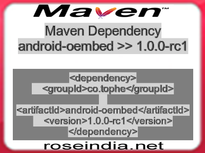Maven dependency of android-oembed version 1.0.0-rc1