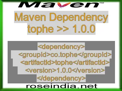 Maven dependency of tophe version 1.0.0