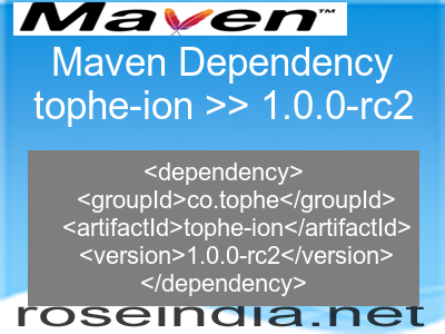 Maven dependency of tophe-ion version 1.0.0-rc2