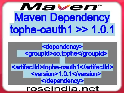 Maven dependency of tophe-oauth1 version 1.0.1