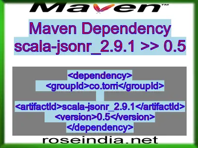Maven dependency of scala-jsonr_2.9.1 version 0.5