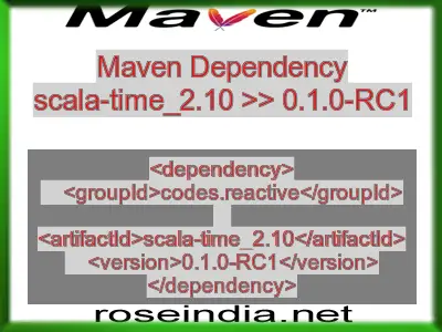 Maven dependency of scala-time_2.10 version 0.1.0-RC1