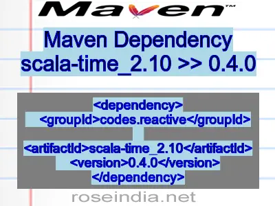 Maven dependency of scala-time_2.10 version 0.4.0