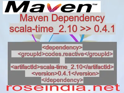 Maven dependency of scala-time_2.10 version 0.4.1